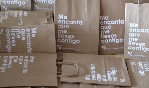 bolsas papel slogan tienda