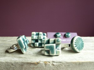 Porcelana, esmalte azul verdoso craquelé